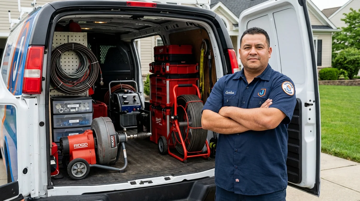 Professional drain cleaning equipment and Johns Plumbing LLC plumber in Mabton