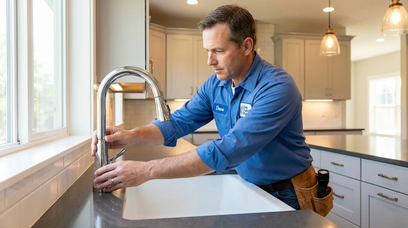 Kitchen faucet installation by Johns Plumbing LLC in Mabton